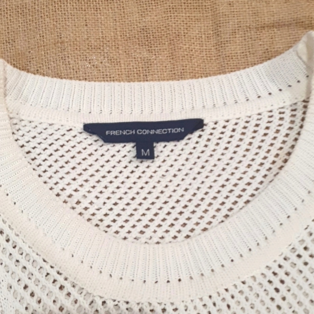 FRENCH CONNECTION Size 12 Heavy Crochet Knit Jumper - Picture 4 of 5